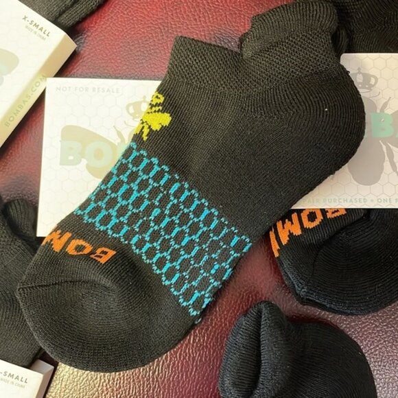 Bombas Black Ankle Socks • 20 Pair Lot • Size XS • New - Picture 2 of 6